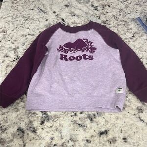 Roots Kids Two-Tone Purple Sweatshirt